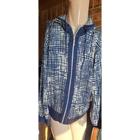 Womens Chicos Size XL 16 Navy & Tan Lightweight Jacket - Picture 1 of 4